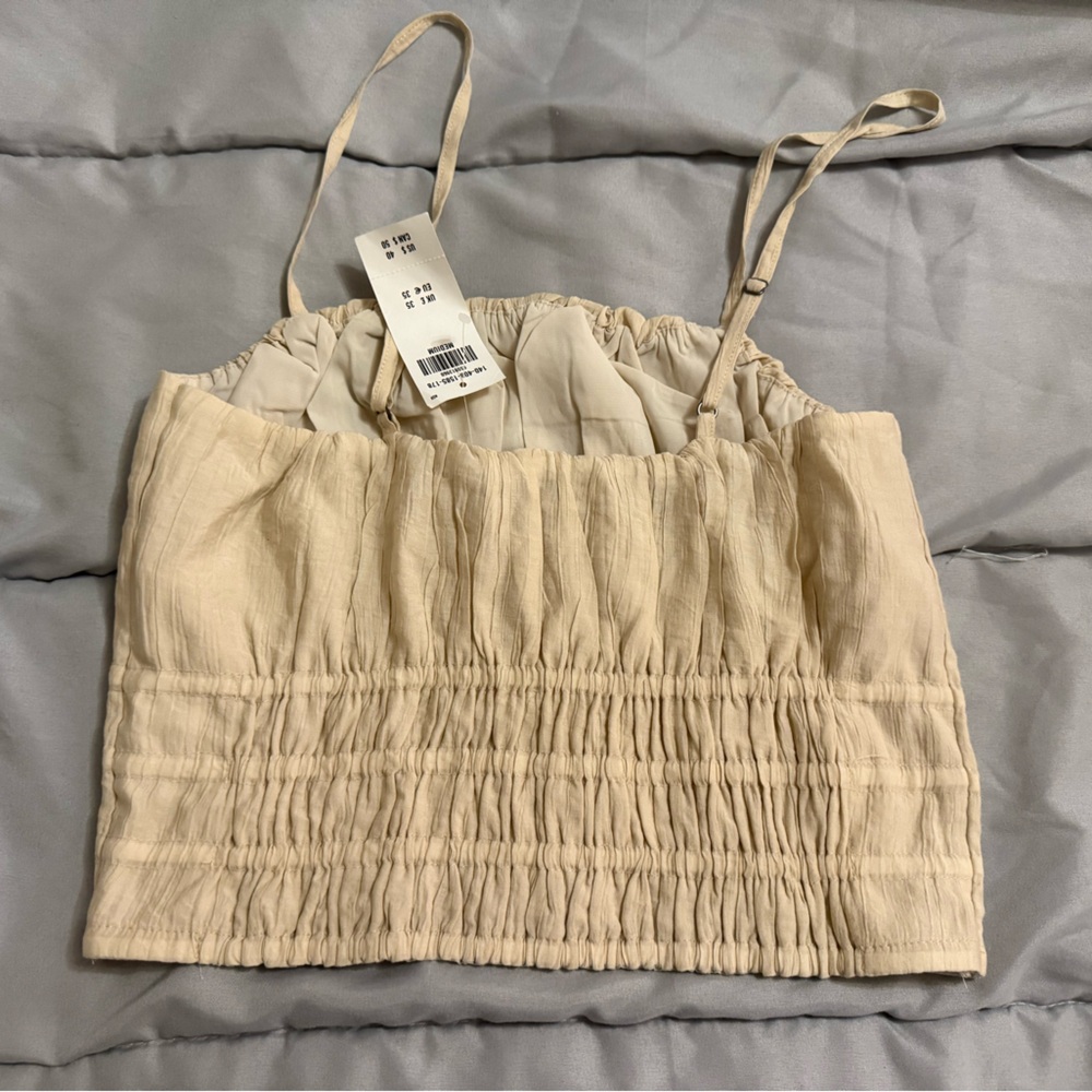 Abercrombie & Fitch Cream Crop Top